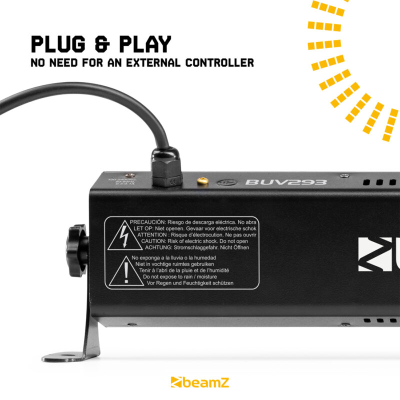 BeamZ BUV293 LED UV Blacklight Bar – 18x 3W