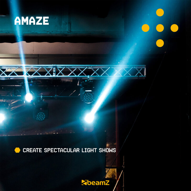 BeamZ Fuze1910 Moving Head Wash Lights with Ring Control