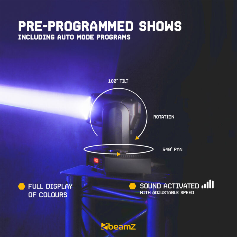 BeamZ Panther 85 Moving Head Beam Light – 80W