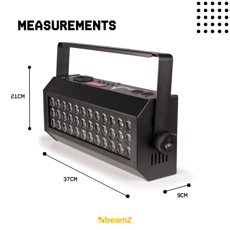 BeamZ Flood36UV LED UV Blacklight Panel with 36x 3W LEDs