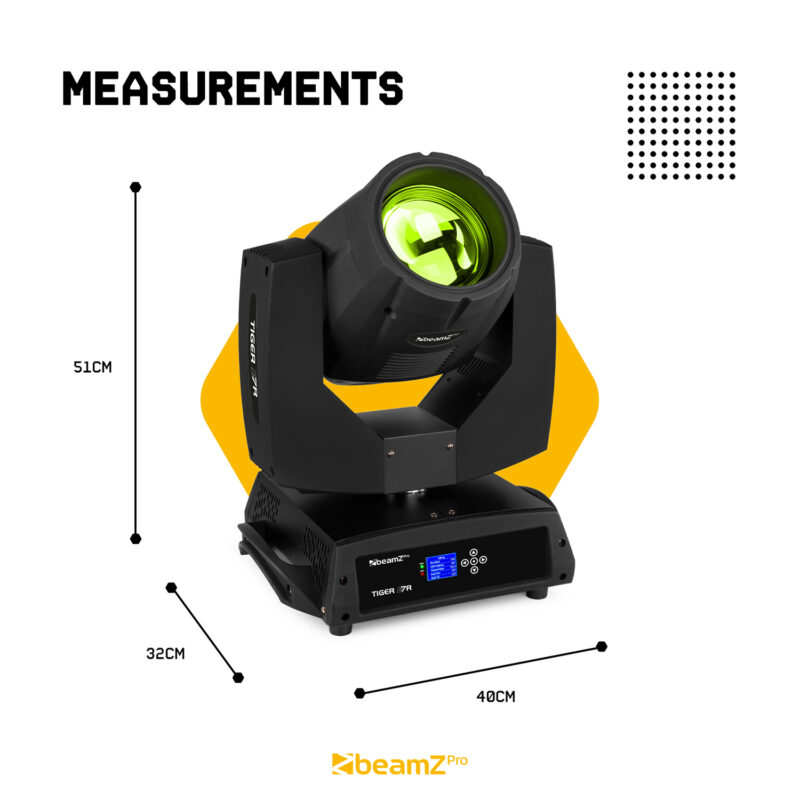 BeamZ Professional Tiger E 7R MKIII Moving Head Beams with Flight Case