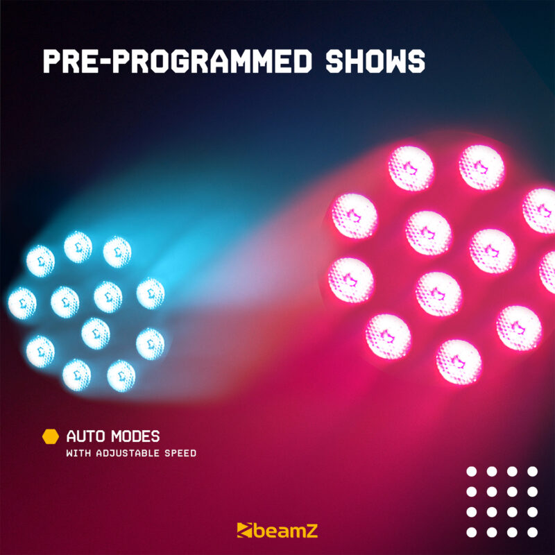 BeamZ SlimPar37 LED Par Can Light – 12x4W RGBW