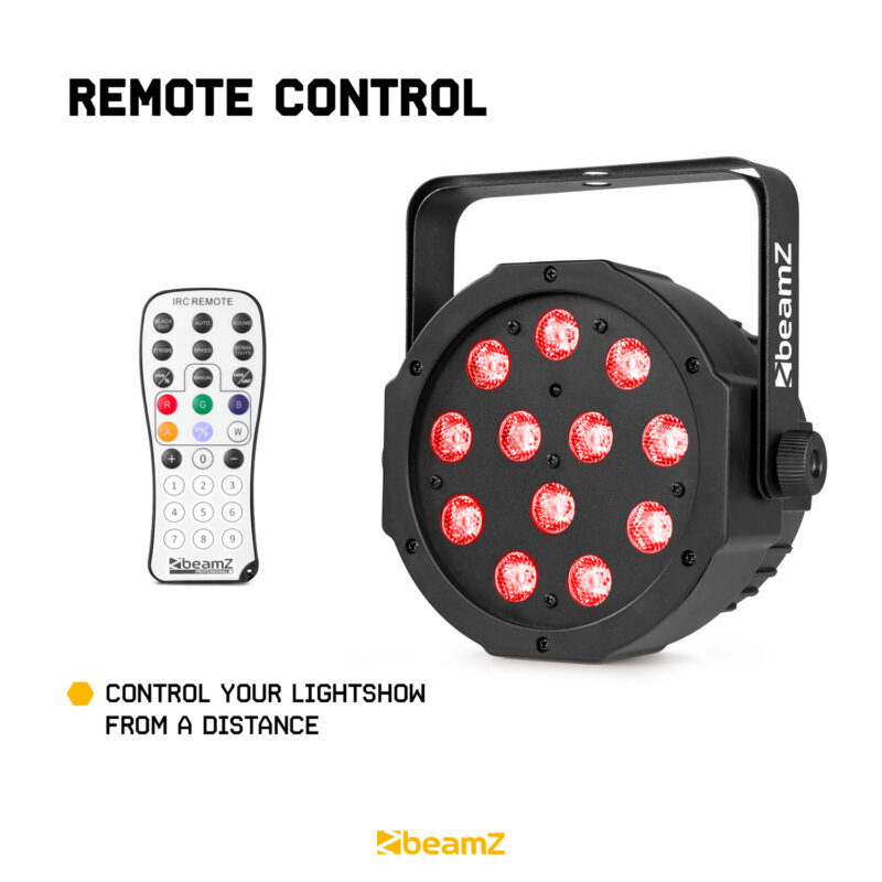 BeamZ SlimPar37 LED Par Can Light – 12x4W RGBW