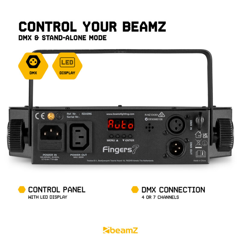 BeamZ Fingers7 LED Light Effect – 7x 8W