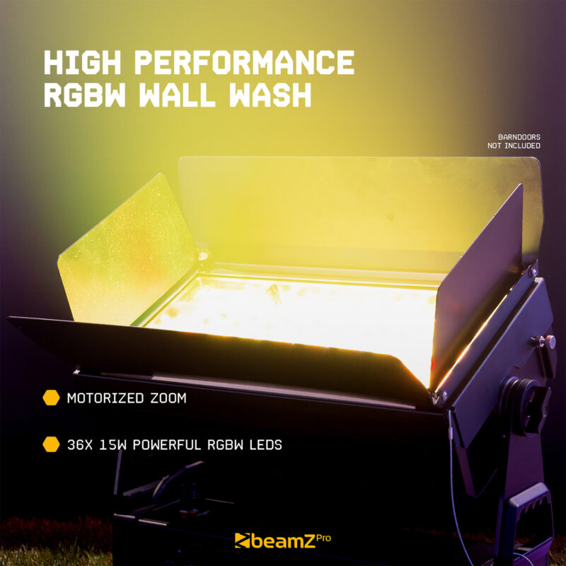 BeamZ Pro Star Color 540Z Architectural Wash Light with Zoom – 36x15W