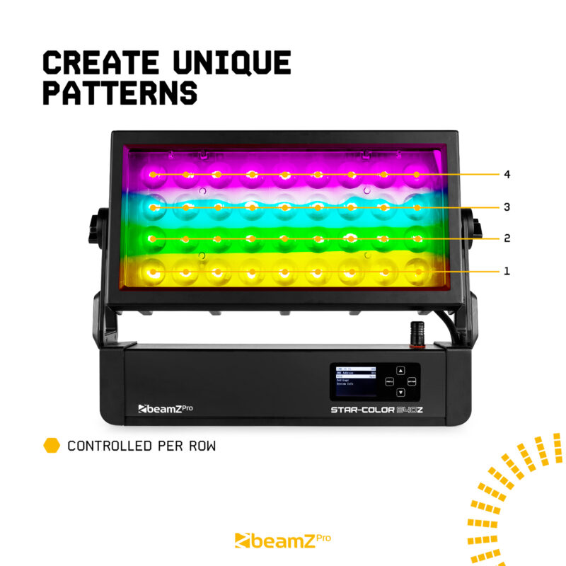 BeamZ Pro Star Color 540Z Architectural Wash Light with Zoom – 36x15W