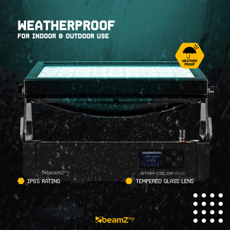 4x BeamZ Pro Star Color 540 Architectural Wash Lights with Flight Case