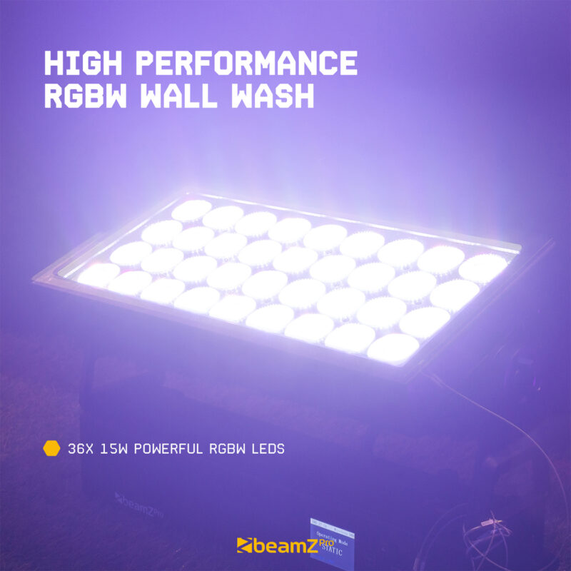 4x BeamZ Pro Star Color 540 Architectural Wash Lights with Flight Case