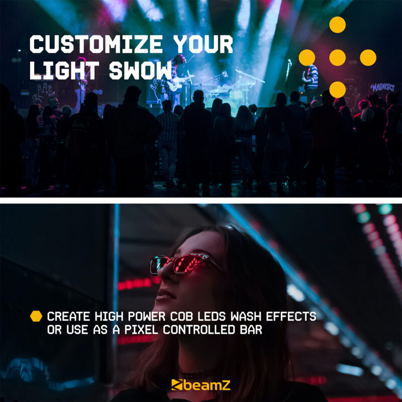 BeamZ Pro LUCID 2.4 LED COB Bar Light – 4x 30W