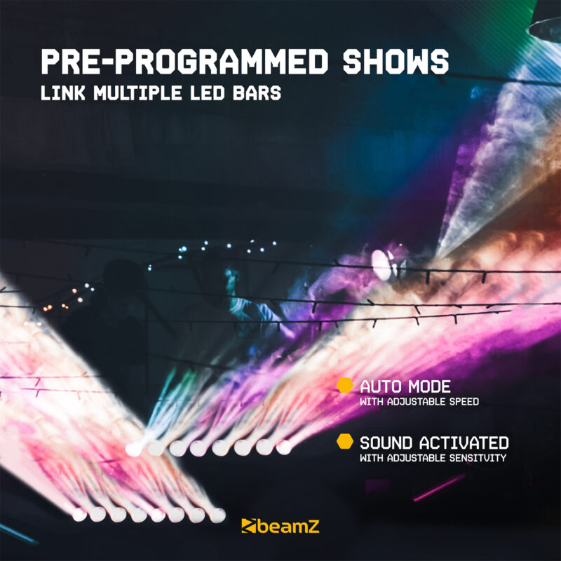 BeamZ Pro LUCID 2.8 LED COB Bar Light – 8x 30W