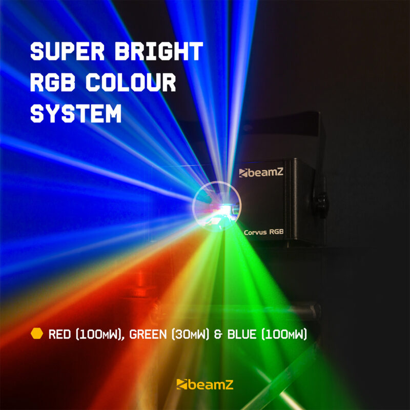 BeamZ Corvus Multicolour Laser Light with Remote