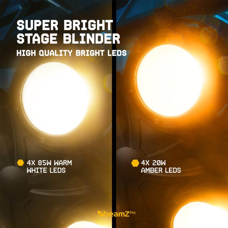 BeamZ SB420IP COB LED Weatherproof Stage Blinder – Warm White
