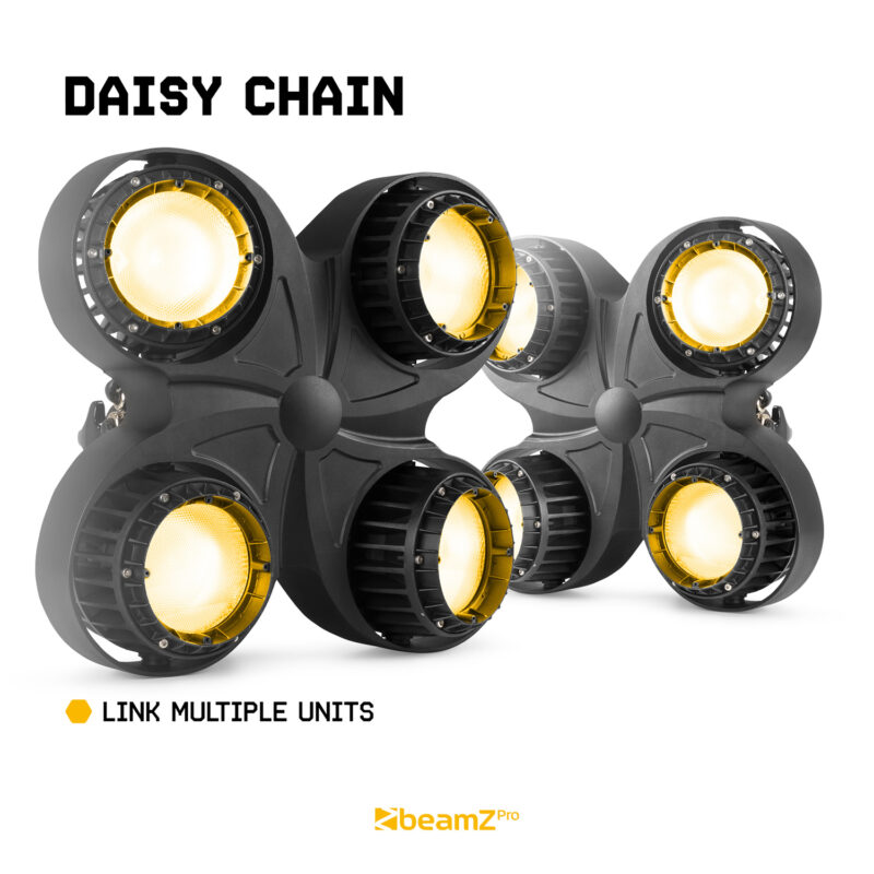 BeamZ SB420IP COB LED Weatherproof Stage Blinder – Warm White