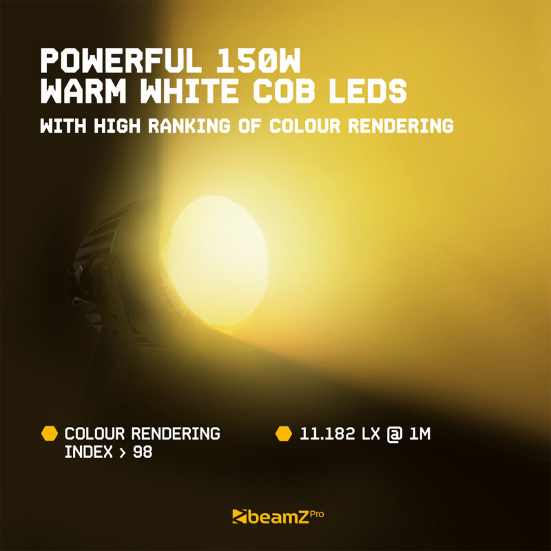 BeamZ Pro COB150WW COB LED Par Can – 150W Warm White