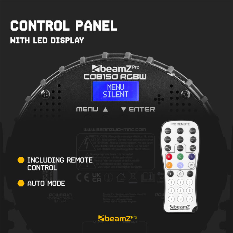 BeamZ Pro COB150RGBW COB LED Par Can – 150W RGBW
