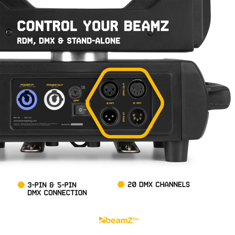 BeamZ Pro IGNITE300LED Moving Head Light BSW 2pcs in Flight Case