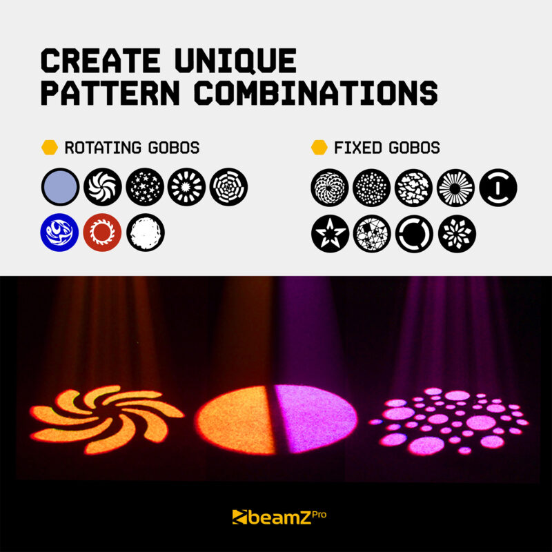 BeamZ Pro IGNITE300LED Moving Head Light BSW 2pcs in Flight Case