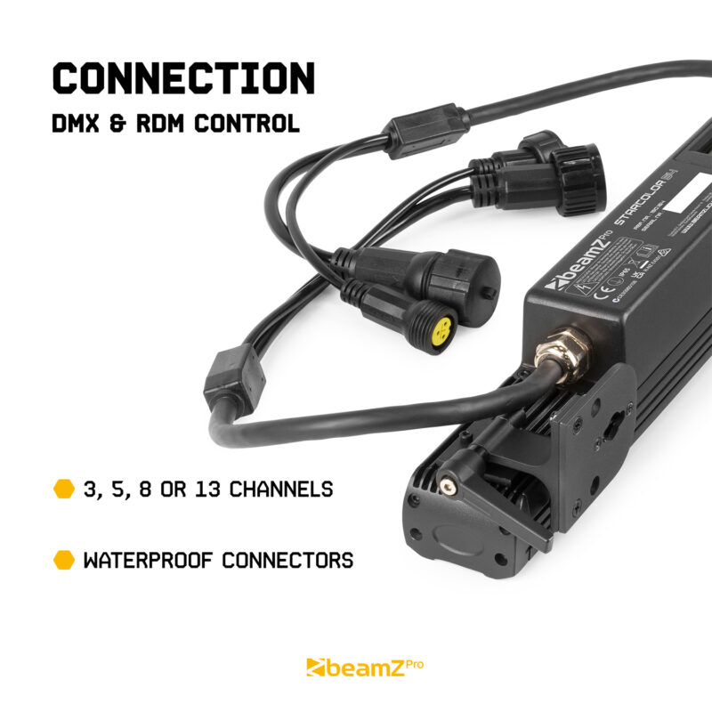 BeamZ StarColor54 LED Weatherproof Architectural Wall Wash Bar – 54x 1W