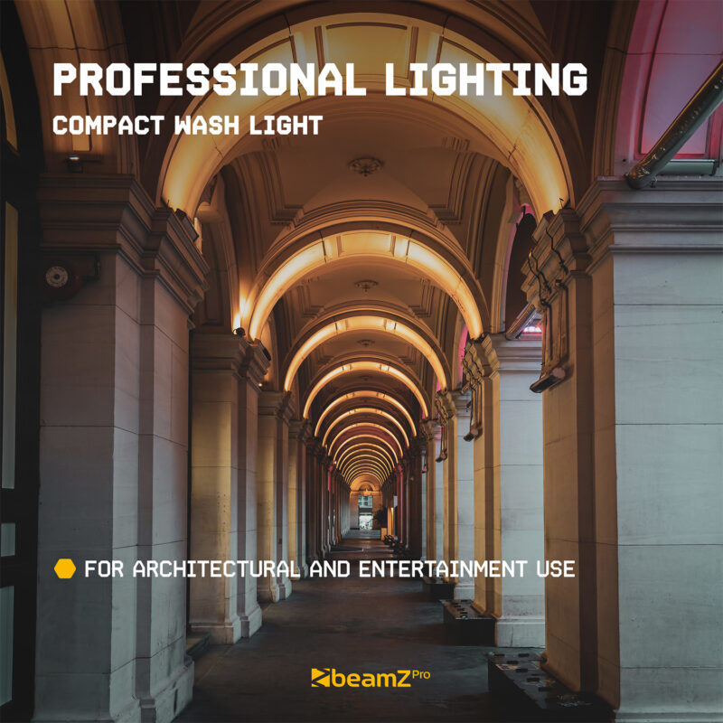 BeamZ StarColor54 LED Weatherproof Architectural Wall Wash Bar – 54x 1W