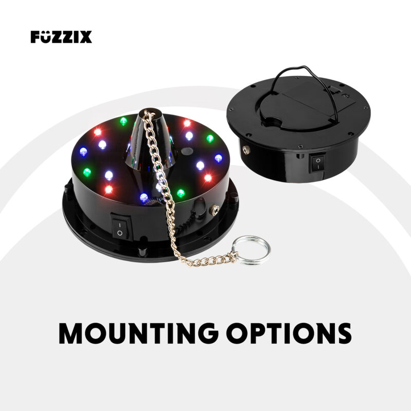 Fuzzix MB30ML Mirror Disco Ball with Battery LED Motor – 30cm