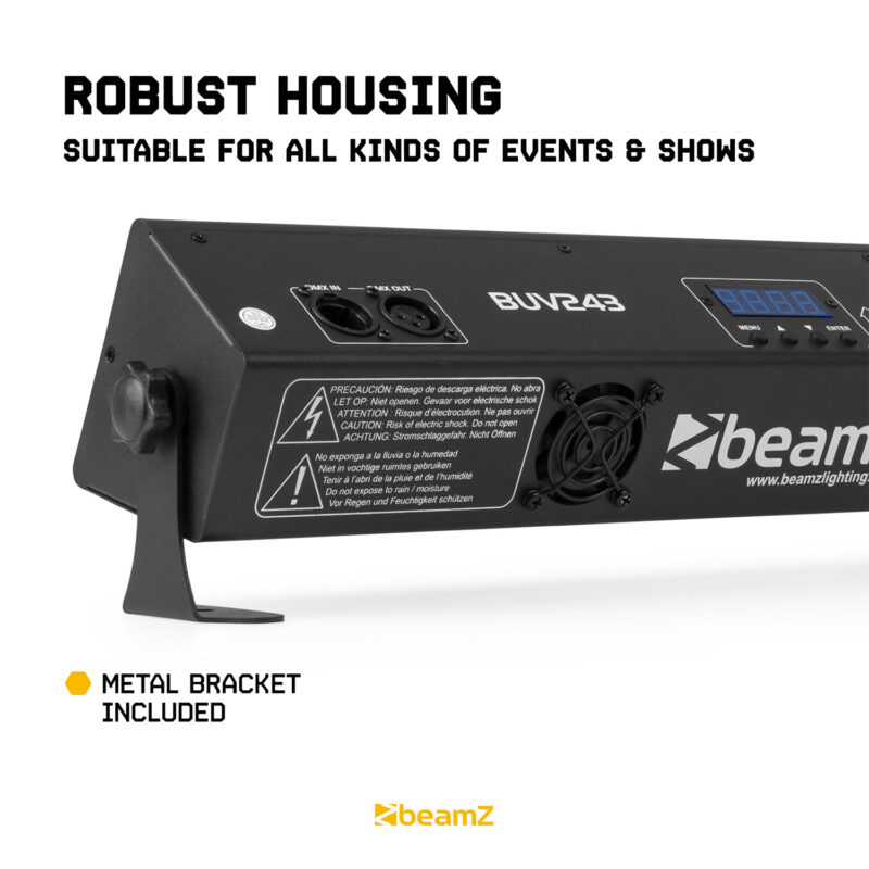 BeamZ BUV243 LED UV Blacklight Bar – 24x3W