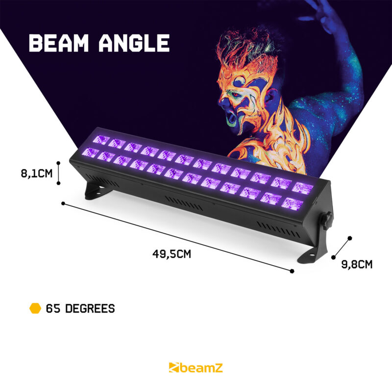BeamZ BUV243 LED UV Blacklight Bar – 24x3W