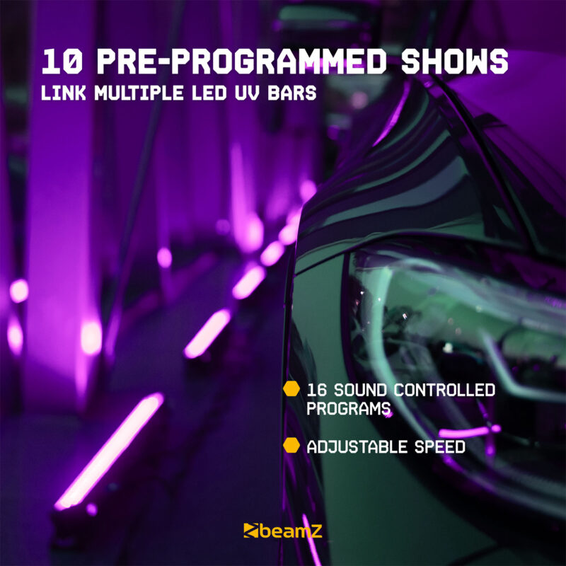 BeamZ BUV243 LED UV Blacklight Bar – 24x3W