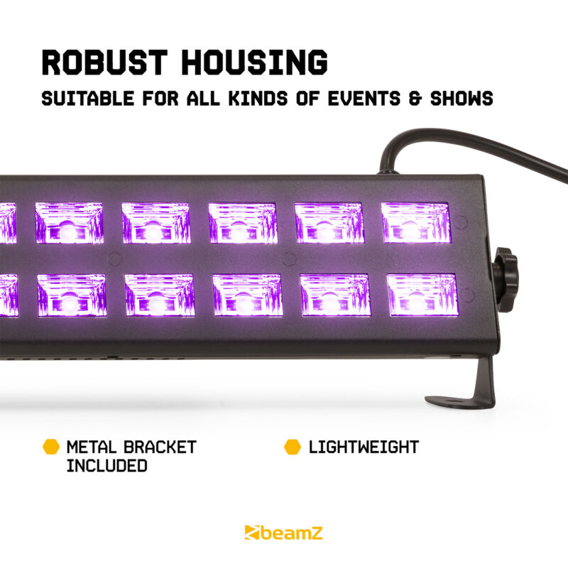 BeamZ BUV2123 LED UV Blacklight Bar – 24x3W LEDs