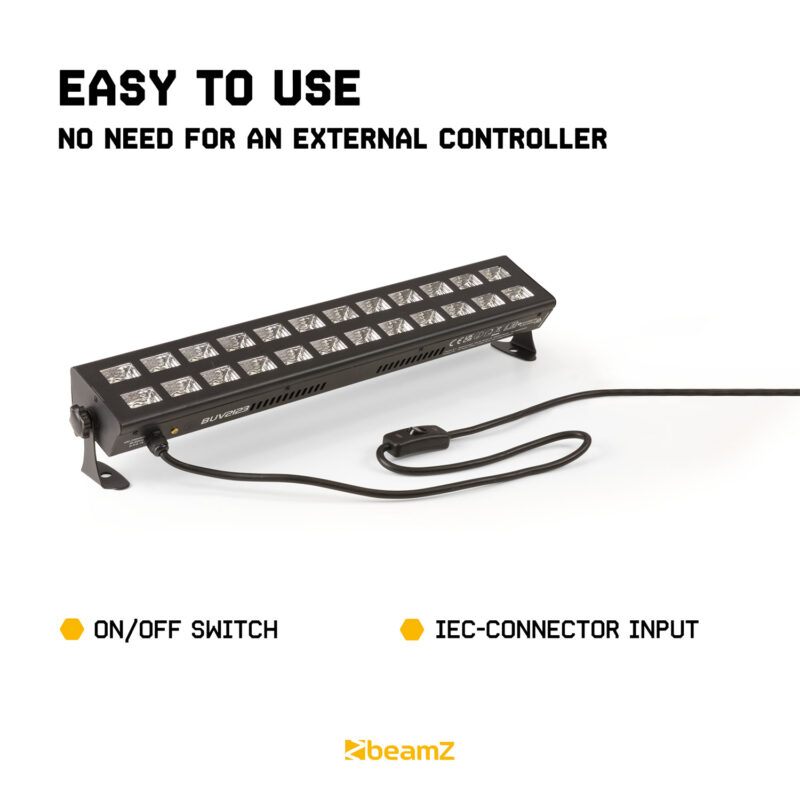 BeamZ BUV2123 LED UV Blacklight Bar – 24x3W LEDs