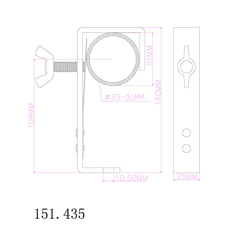 BeamZ BC50B-50 Black Screw G-Clamp – 50KG