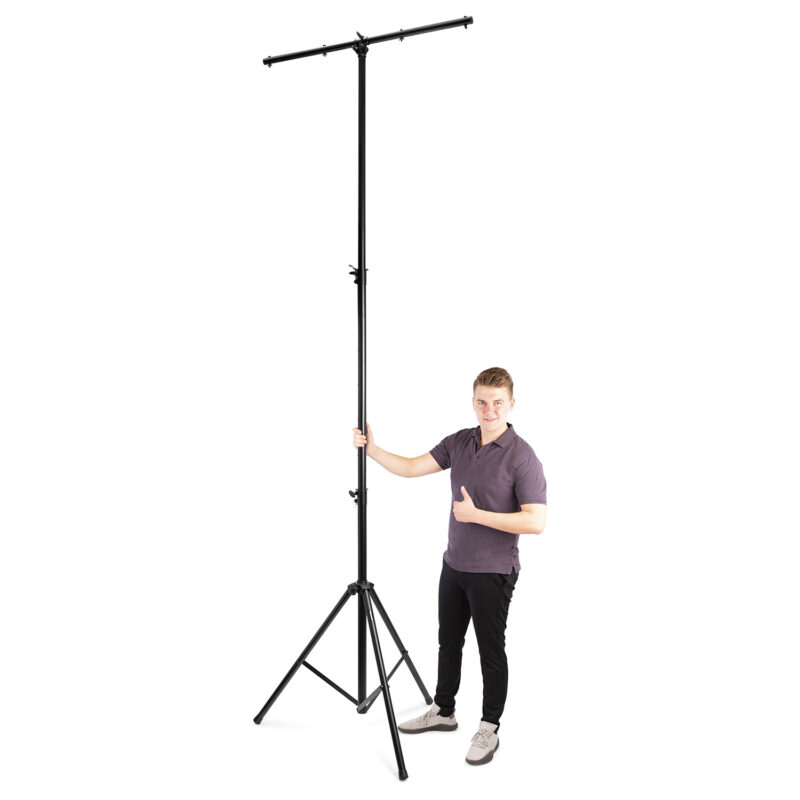 BeamZ LS30T Light Stand with T-bar and Metal Clamps -3.6m Max