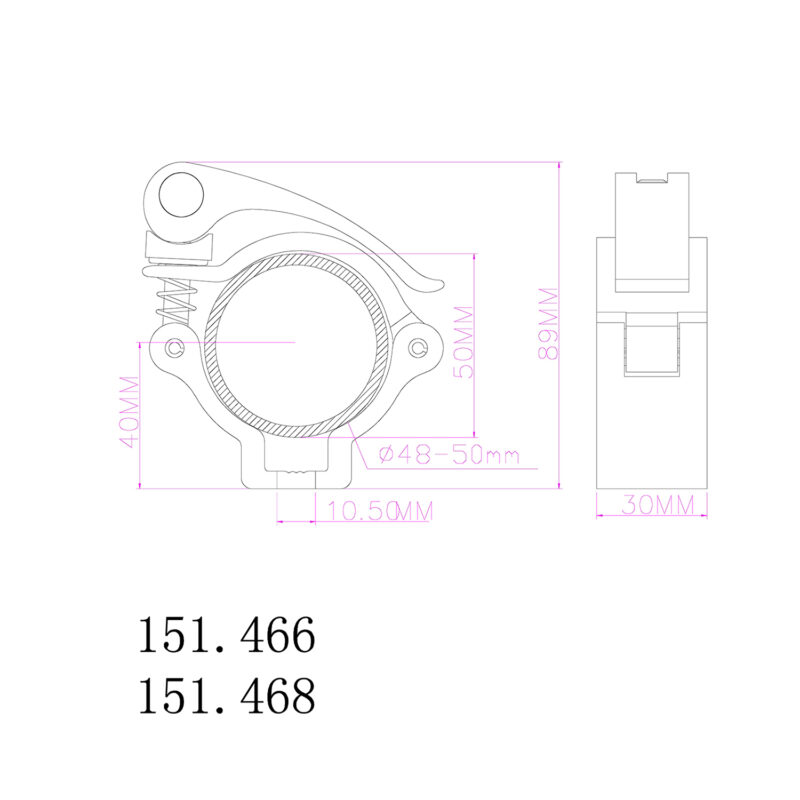 BeamZ BC50B-50 Quick Release Half Coupler Lighting Clamp – 100kg