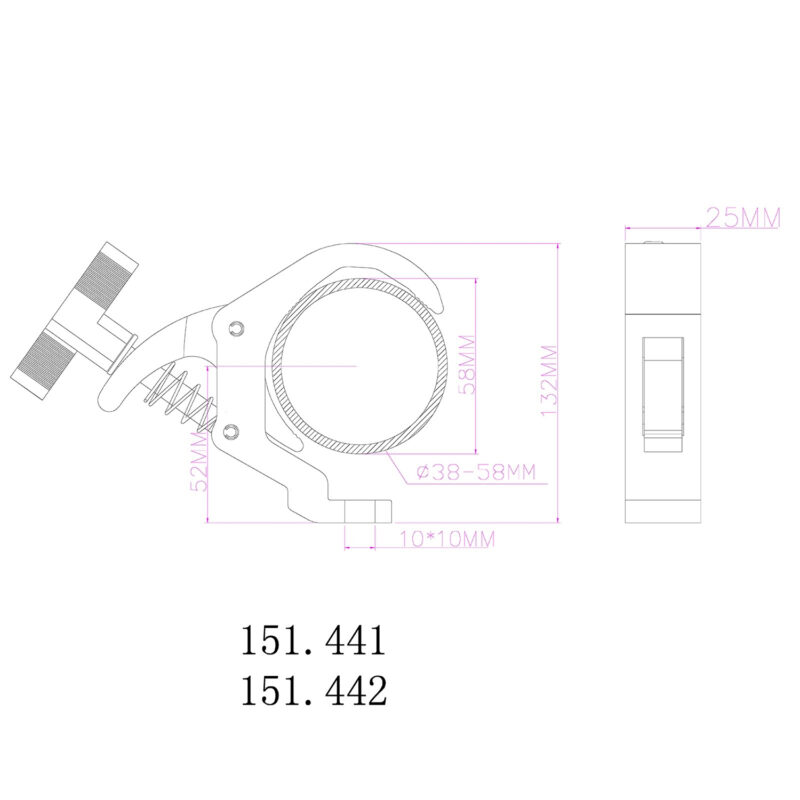 BeamZ BSC50A Self Lock Lighting Clamp – 50kg Aluminium