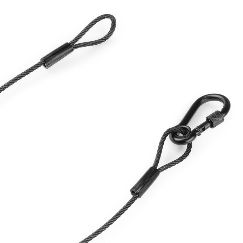 BeamZ SAF75 Lighting Safety Cable 75cm x 3mm 30kg Black