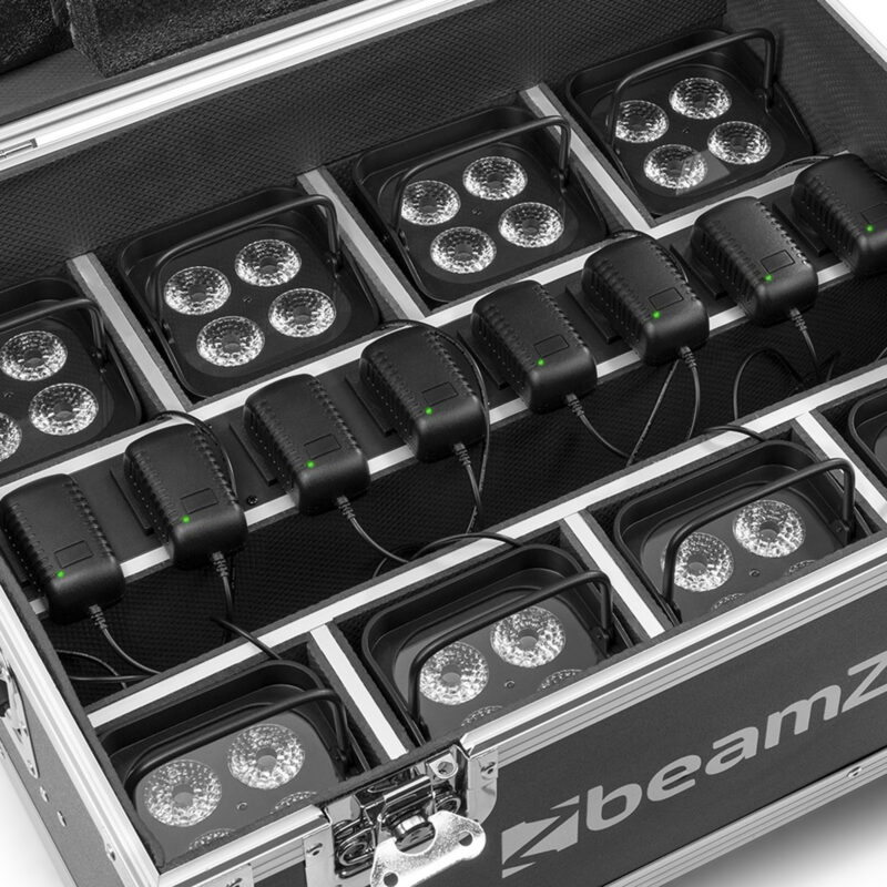 BeamZ FCC9 Uplighter Charging Flight Case for 8x BBP9 Series