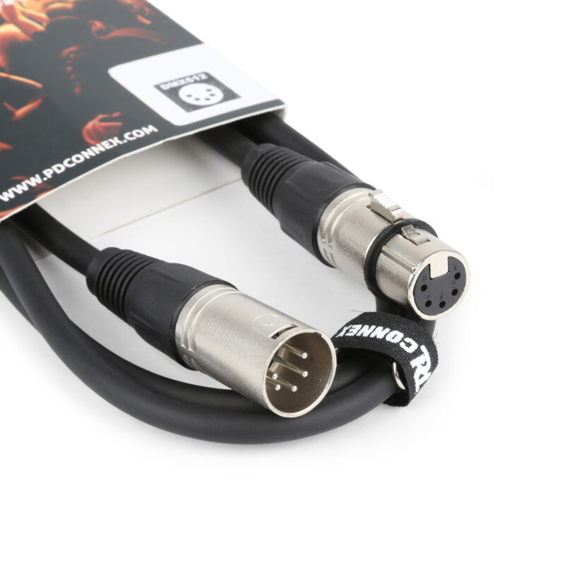 PD Male Female DMX Cable 5-Pin XLR 3m
