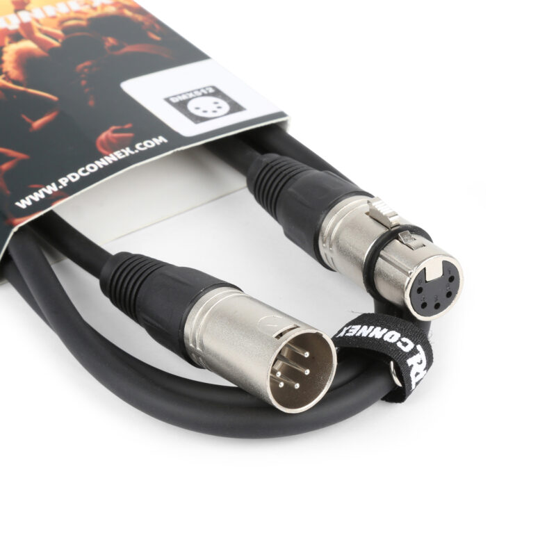 PD Male Female DMX Cable 5-Pin XLR 6m