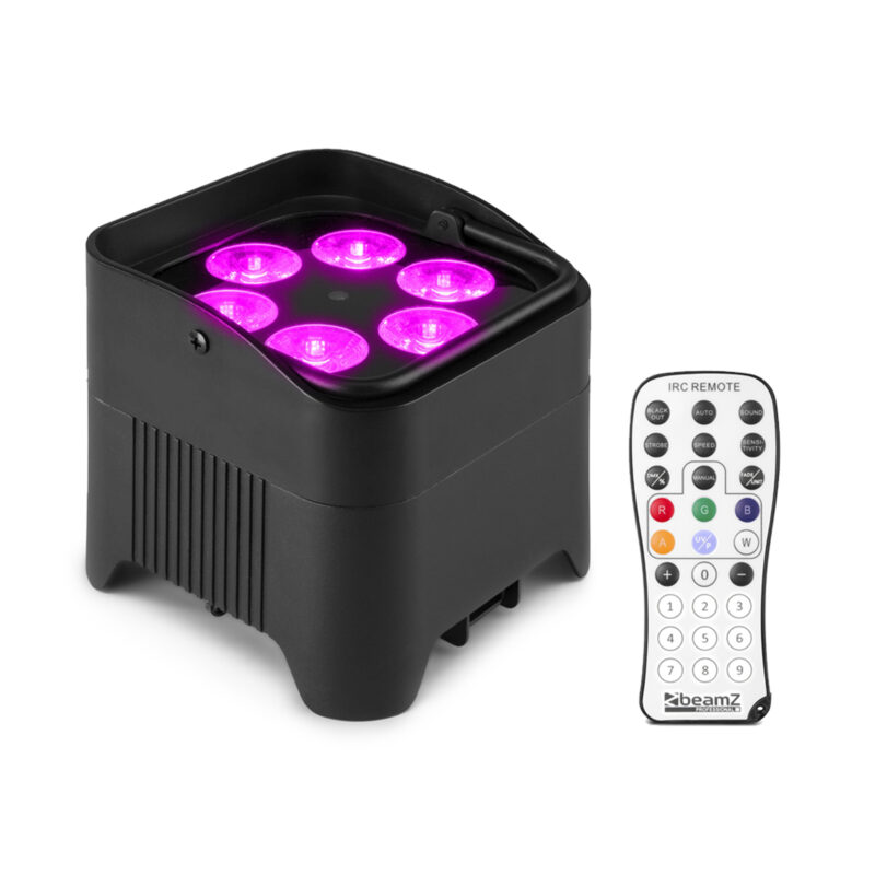6x BeamZ BBP96S Battery Uplighter with Wireless DMX & Charging Case