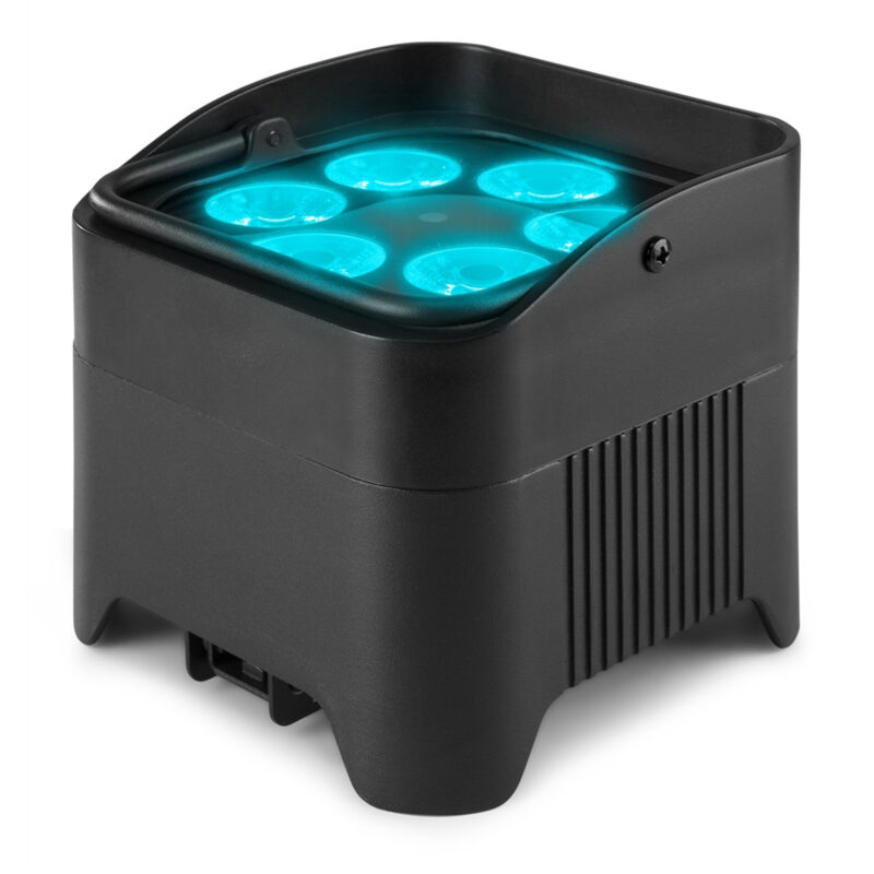 6x BeamZ BBP96S Wireless Battery Uplighters with Soft Case