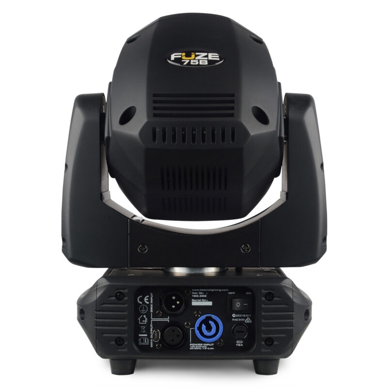 4x BeamZ Fuze75B LED Moving Head Beam Lights with Flightcase