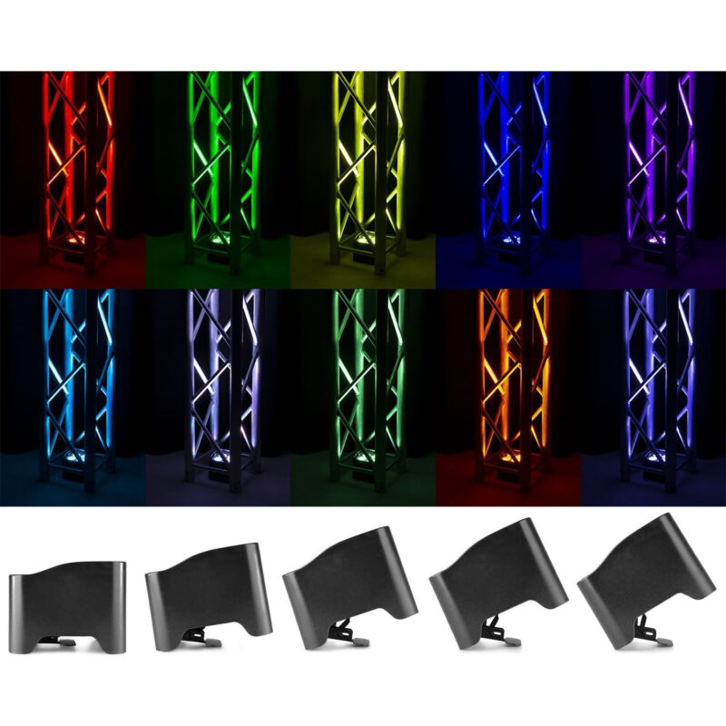 4x BeamZ BBP90 Wireless Battery Uplighters with Soft Case