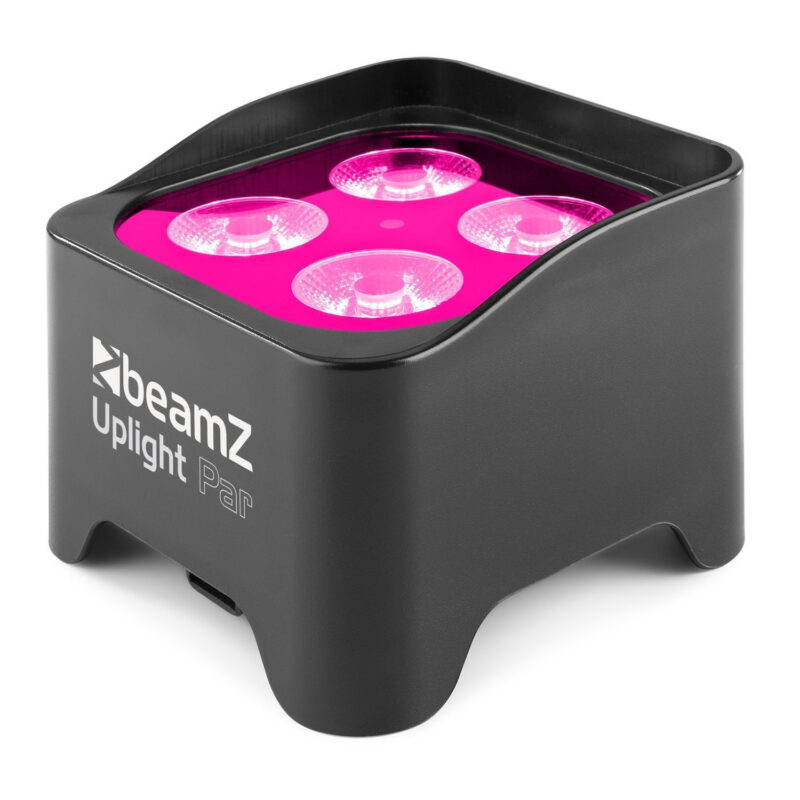 4x BeamZ BBP90 Wireless Battery Uplighters with Soft Case