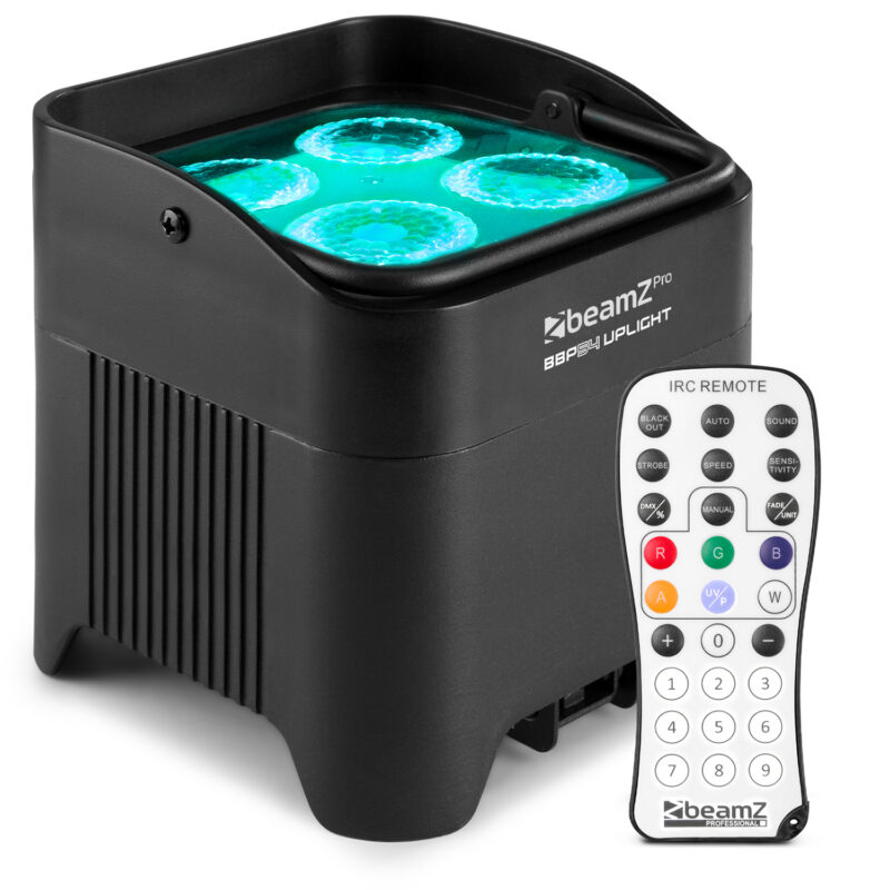 8x BeamZ BBP54 Wireless Uplighters, DMX Controller & Charger Case