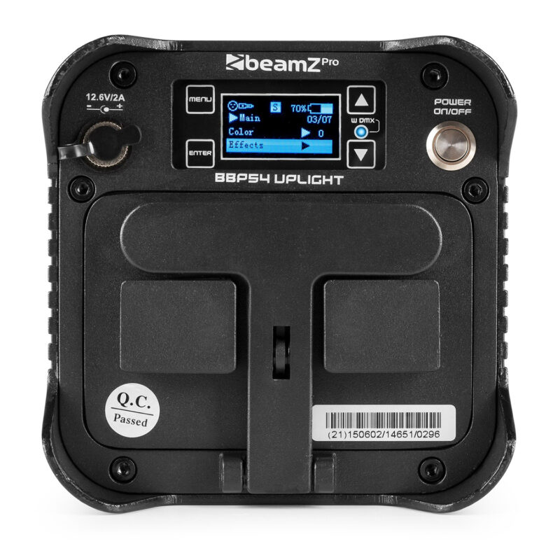 4x BeamZ BBP54 Weatherproof Battery Wireless Uplights with Soft Case