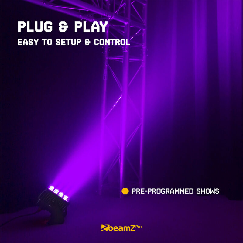 6x BeamZ Pro StarColor200 Architectural Wash Lights with Flightcase