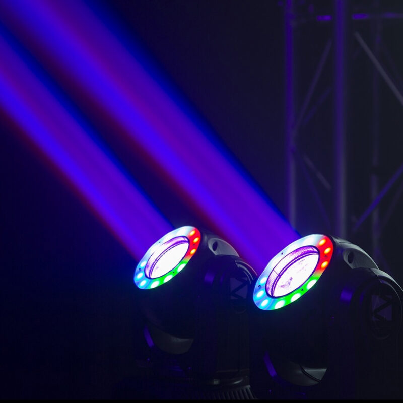 BeamZ Panther 60R Moving Head Beam with LED Light Ring – 60W