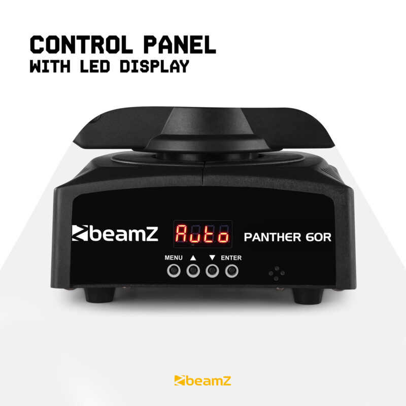 BeamZ Panther 60R Moving Head Beam with LED Light Ring – 60W