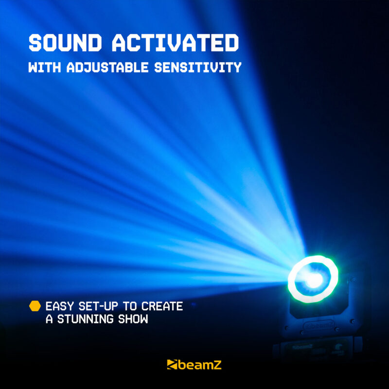 BeamZ Cobra 100R Moving Head Spot with LED Ring – 100W