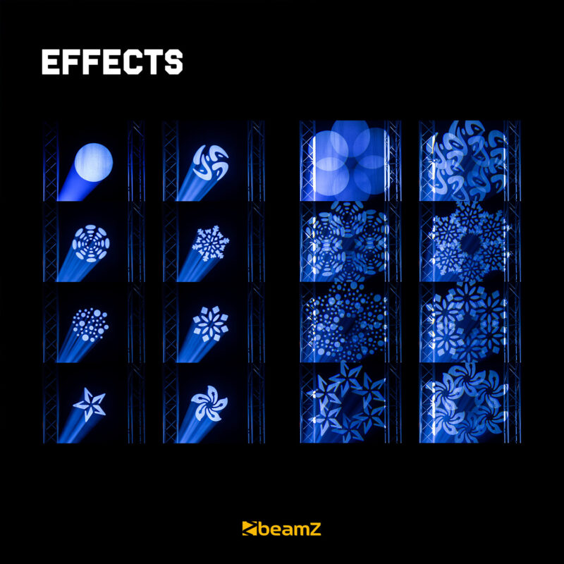 BeamZ Cobra 100R Moving Head Spot with LED Ring – 100W