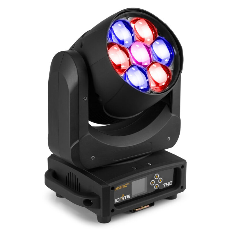 BeamZ Pro IGNITE740 Moving Head Light with Zoom – 7x40W
